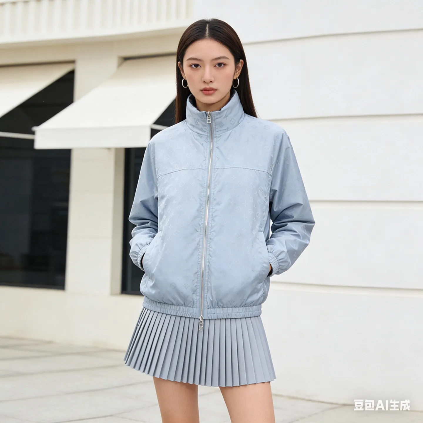 Louis Vuitton/Louis Vuitton 26ss presbyopic double-sided hooded thin coat